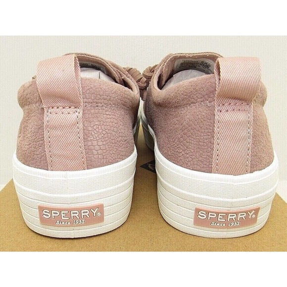 Womens Sperry Top-Sider Crest Vibe Blush Serpent Suede Platform Sneakers 9.5 NWT - Picture 4 of 5